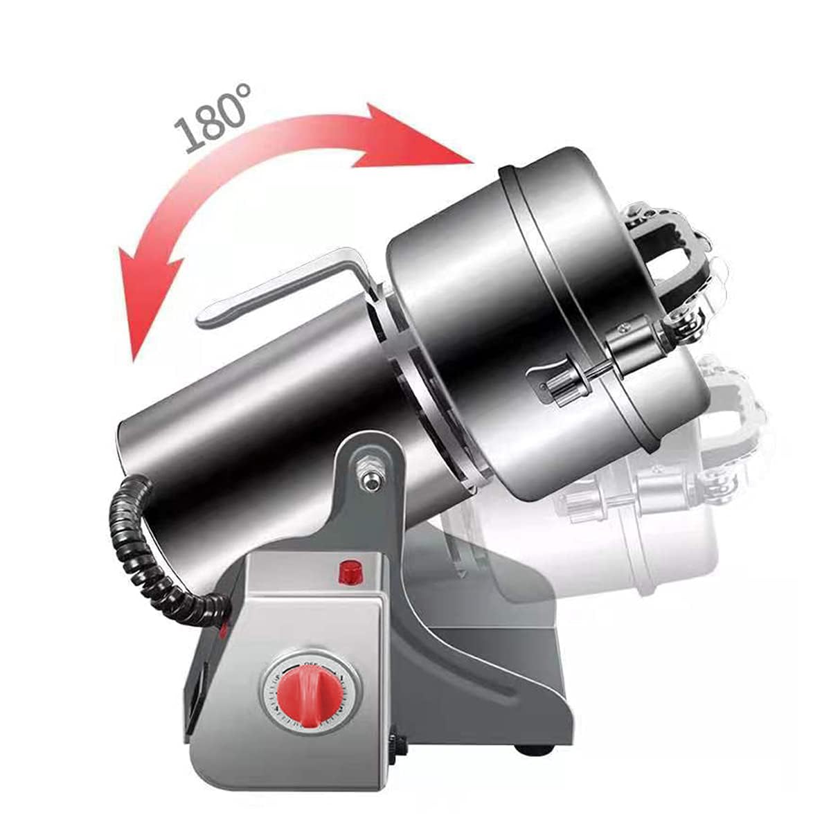 1000W Electric Grain Mill Grinder - High Speed Commercial Spice & Herb Grinder for Dry Cereals, Rice, Corn - CE Certified - Perfect for Home Kitchens, Bakeries & Coffee Shops