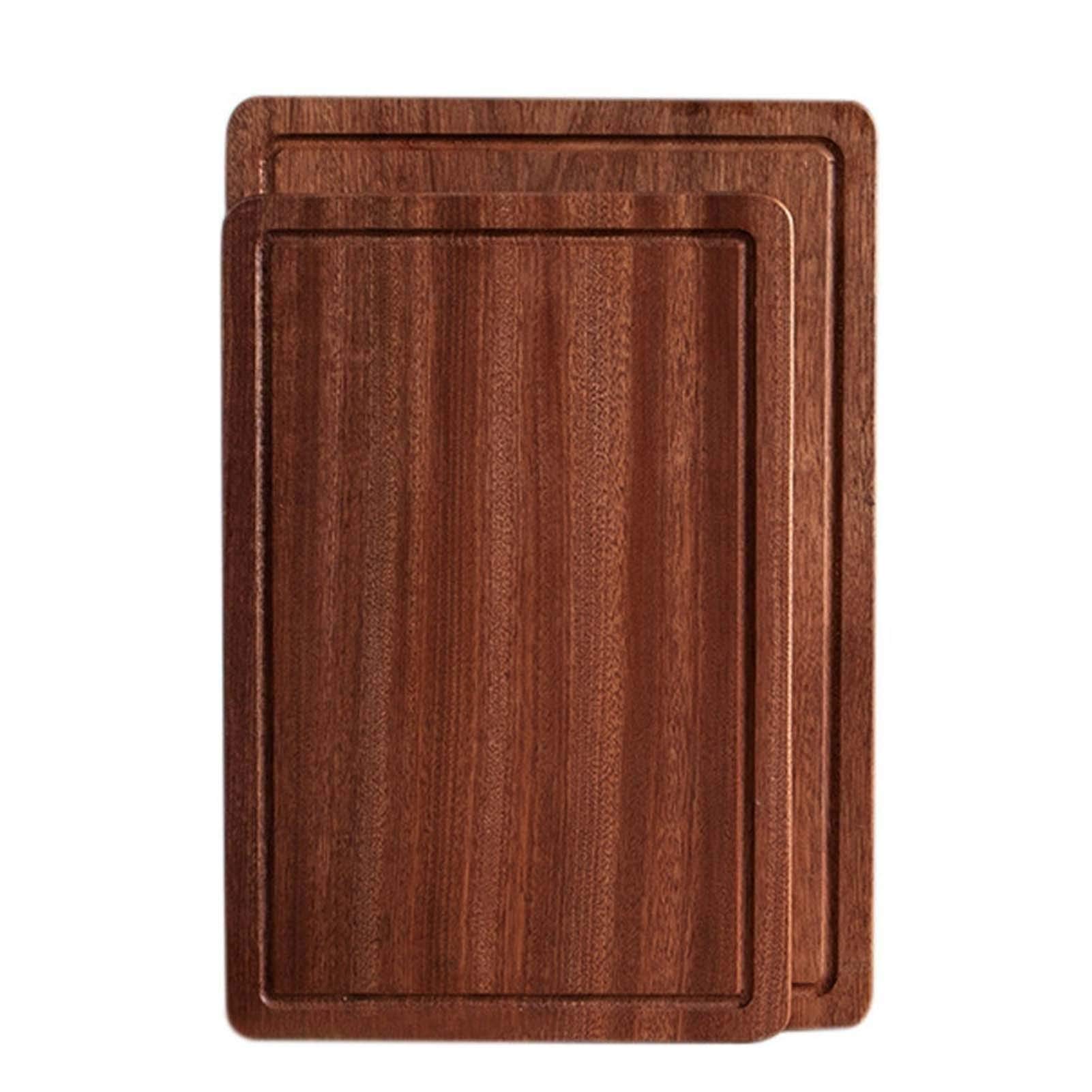 Premium Ebony Wood Cutting Board - 22mm Thick Kitchen Chopping Board for Steak, Fruits & Vegetables | Perfect for Meal Prep, Slicing Strawberries & Entertaining | 30x22x2.2cm Natural Wood Serving Tray