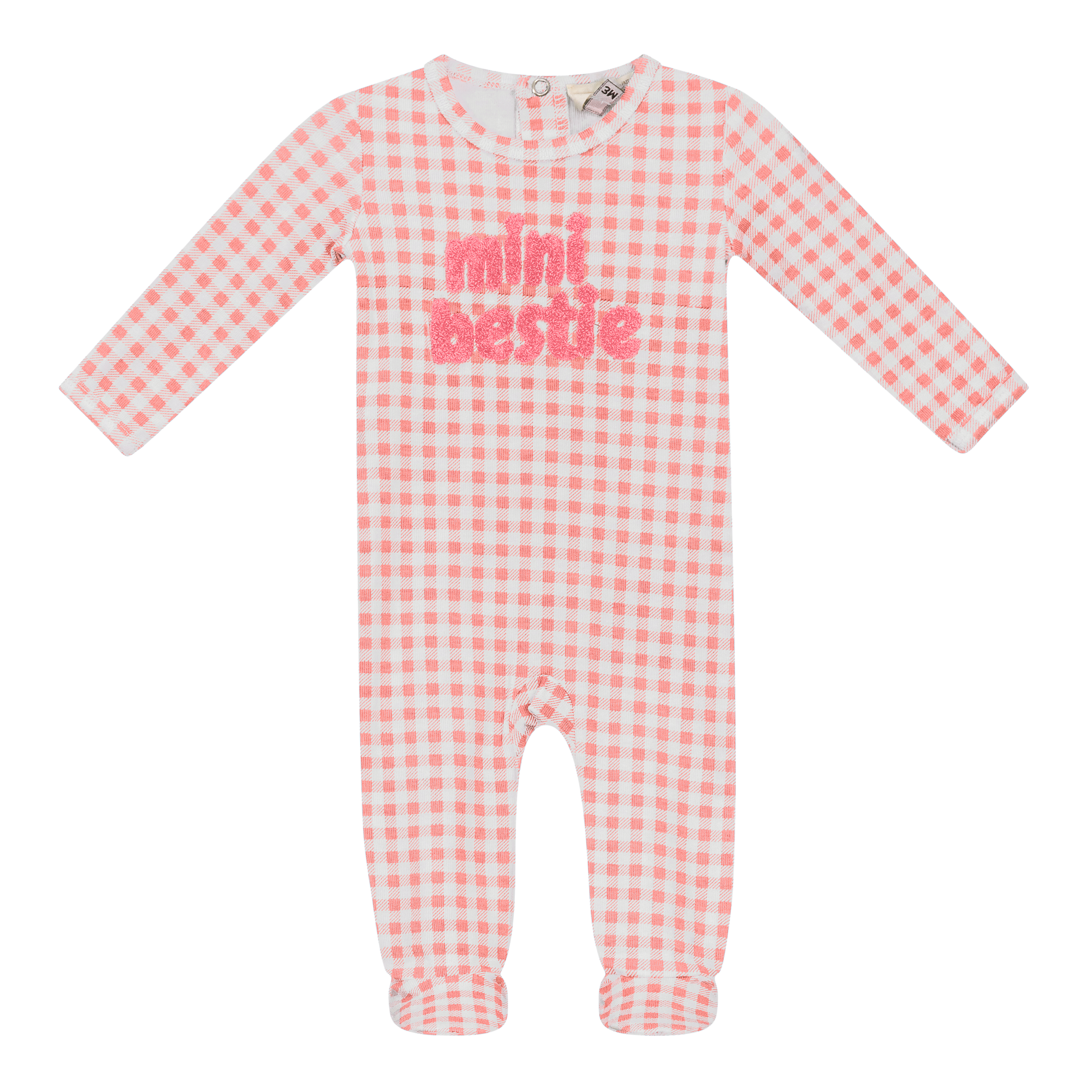 Checkered Mini Bestie Onesie - Cute Matching Pajama Set for Couples, Best Friends & Family - Perfect for Sleepovers, Movie Nights & Photo Shoots
