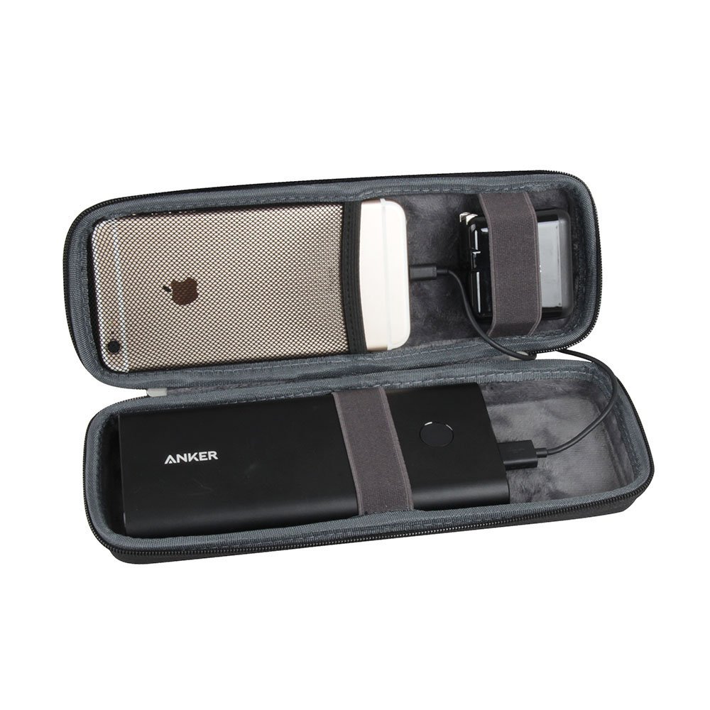 Anker PowerCore 26800 & PowerCore III Elite 25600 PD Portable Charger Case - Durable Nylon Travel Cover for External Battery & Wall Charger | Perfect for Airplane, Camping & Business Trips