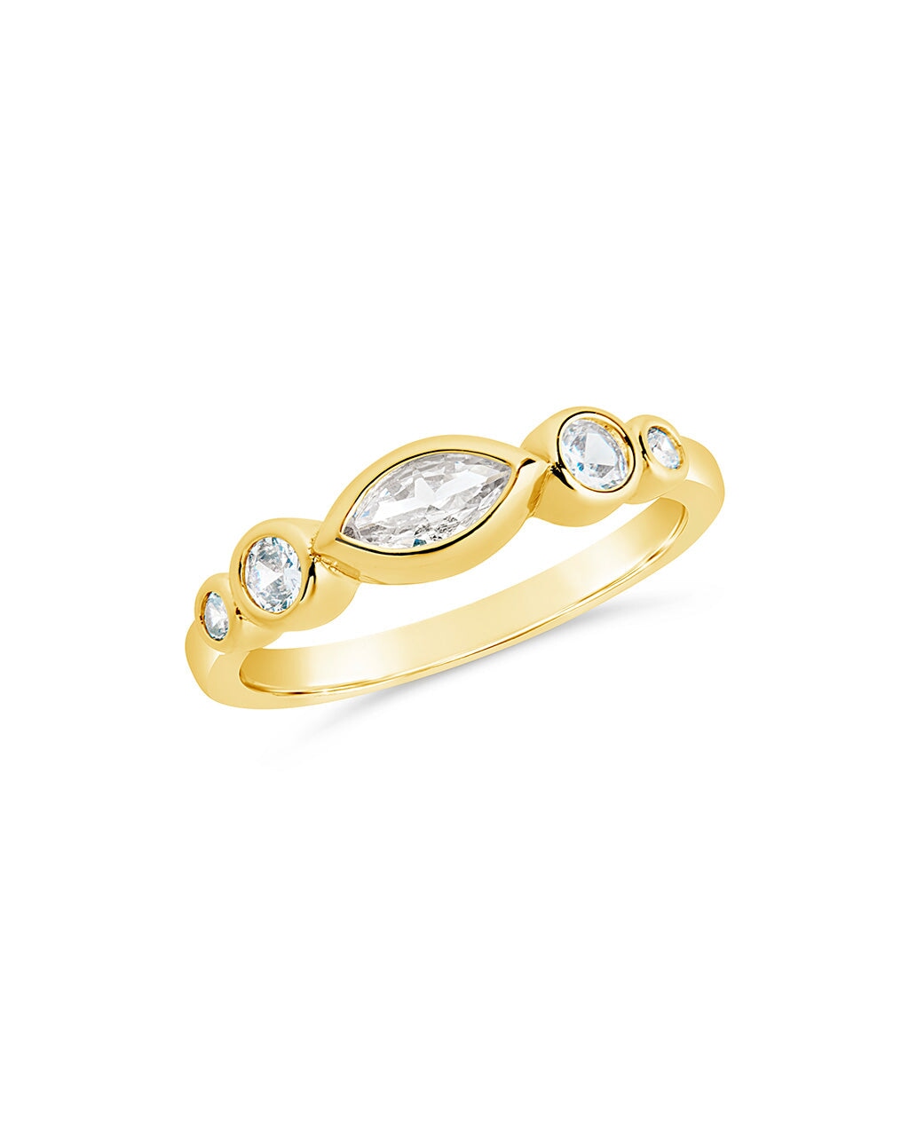 Mylena CZ Band Ring for Women - Elegant Cubic Zirconia Fashion Jewelry Gift for Her - Perfect for Weddings, Parties & Everyday Wear