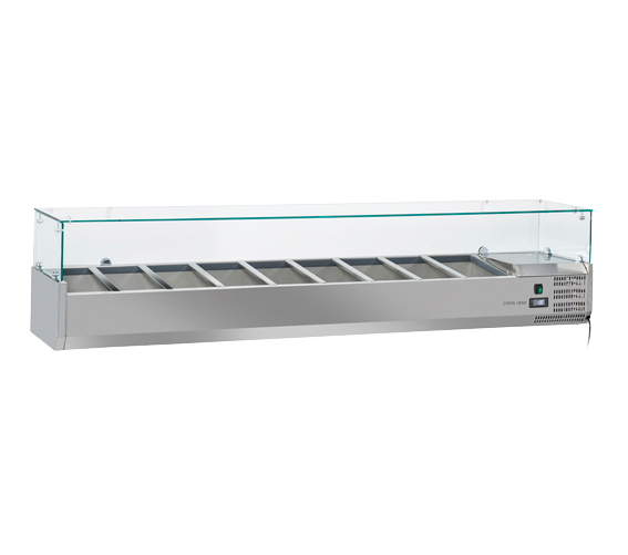 Anvil VRX2000 Commercial Refrigerated Glass Display Case - Premium Ingredient Storage Unit for Restaurants, Bakeries & Cafes - Perfect for Fresh Food Display and Easy Access