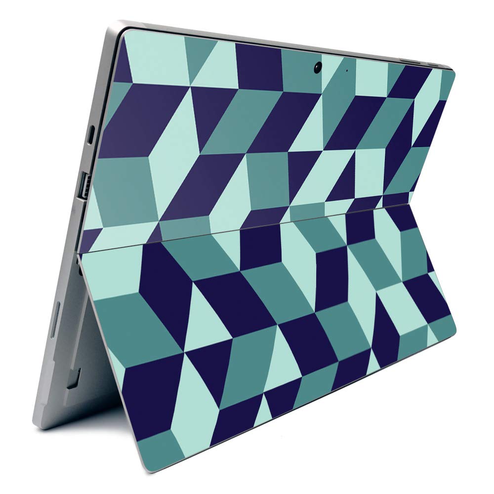 Premium Carbon Fiber Skin for Microsoft Surface Pro 7 - Geo Tile Design | Textured Protective Cover | Easy Application & Removal | Made in USA | Perfect for Work, Travel & Everyday Use