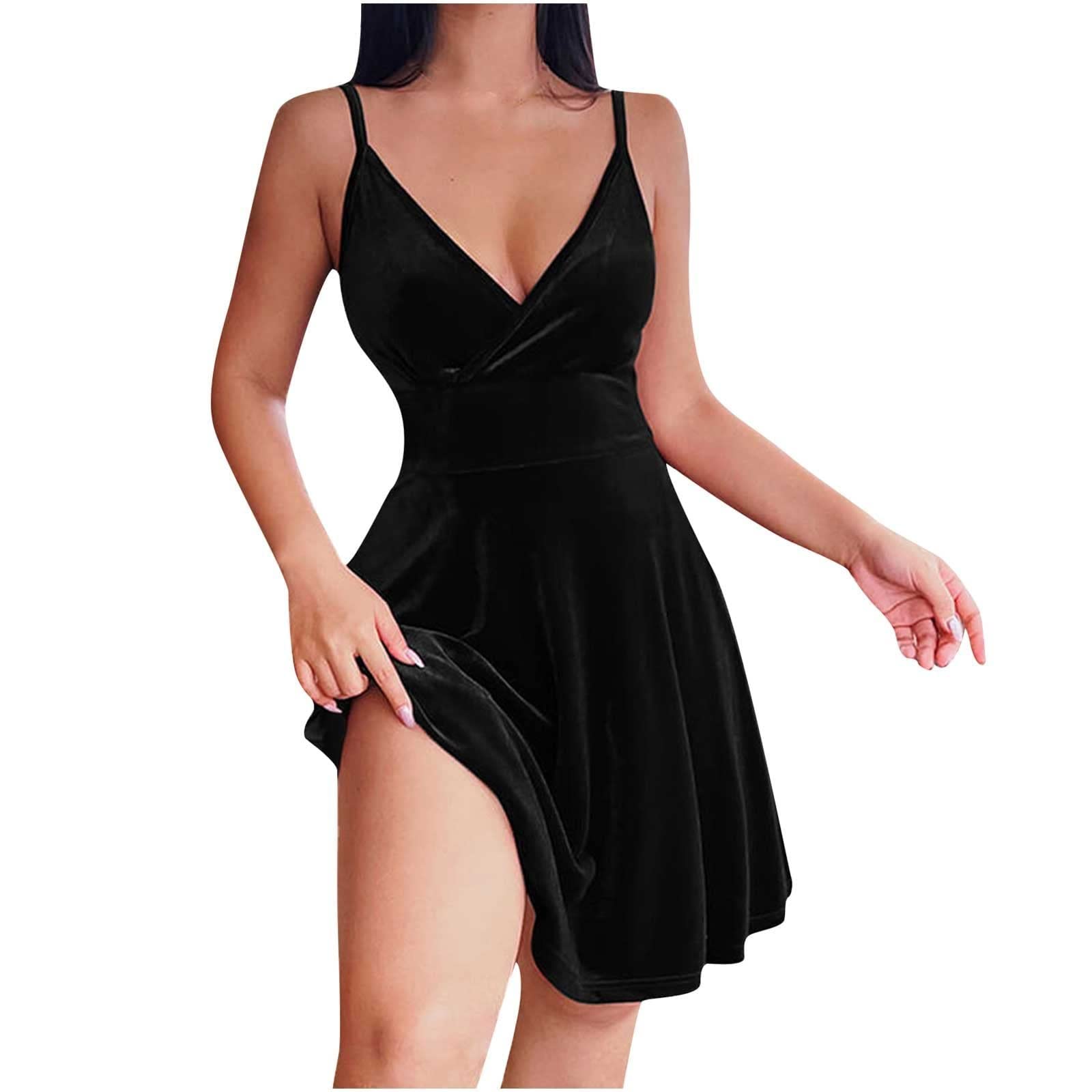 Women's Black Short Sleeve Denim Dress with Built-in Shorts - Casual Maternity Sundress for Summer, Beach, Boho Style & Everyday Wear