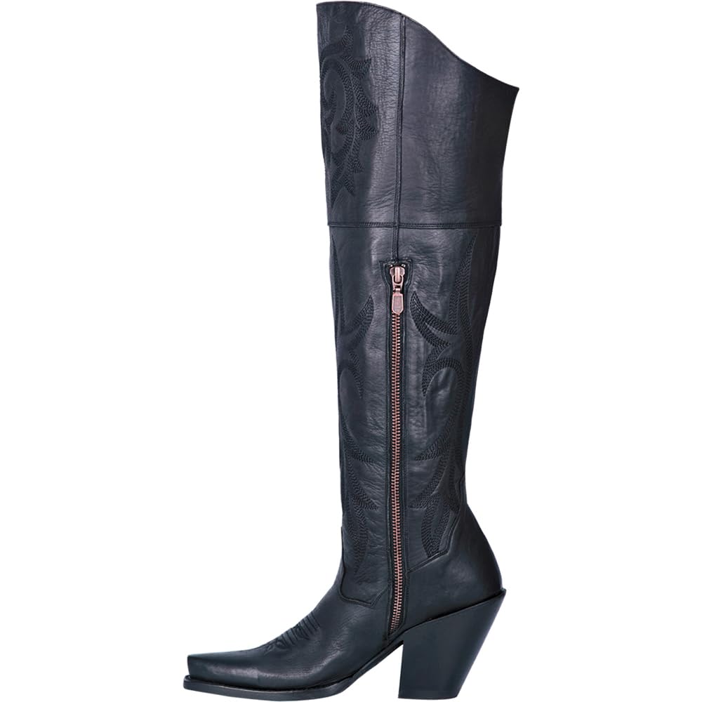 Dan Post Women's Jilted Embroidered Snip Toe Over-the-Knee Dress Boots - 3