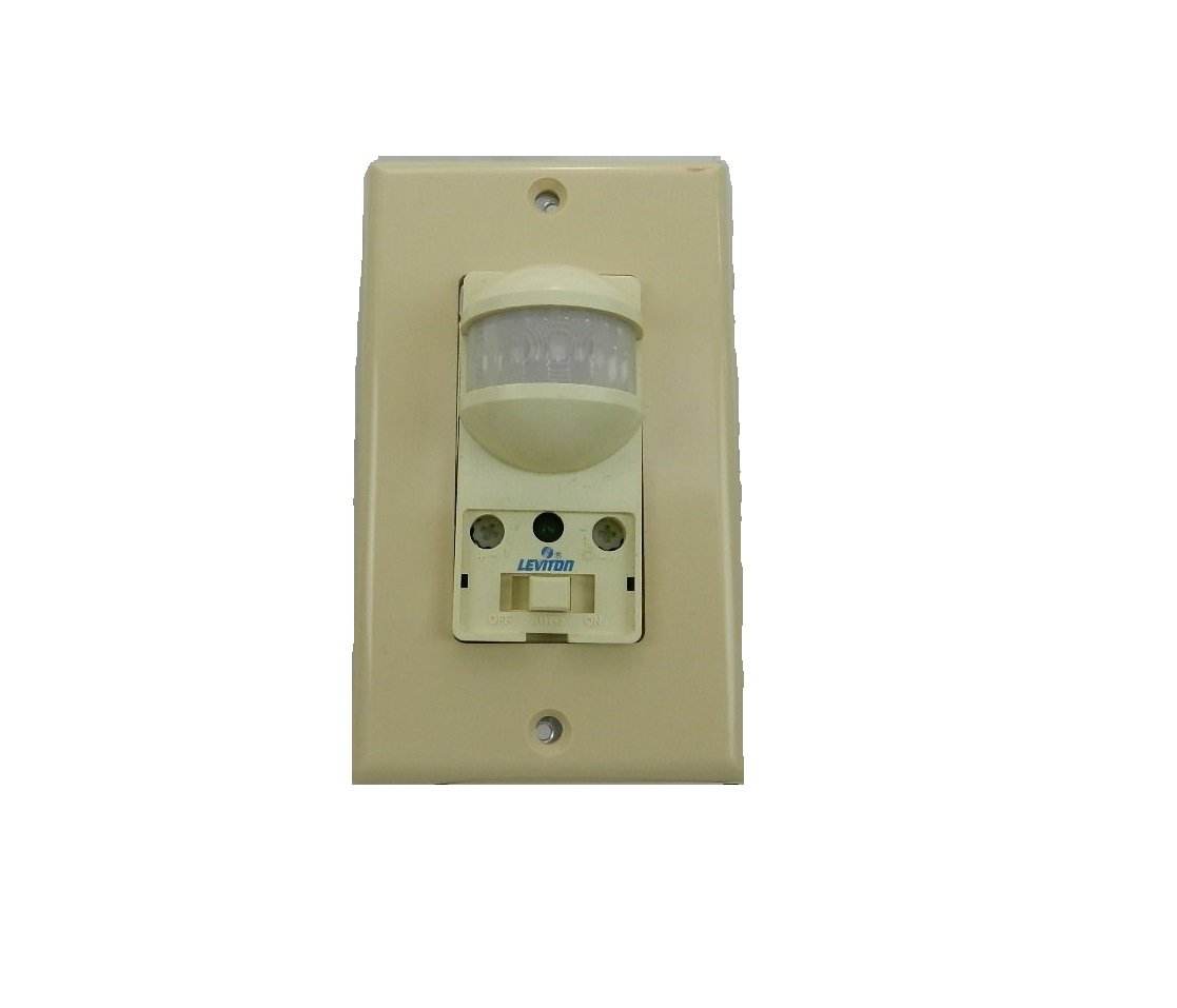 Leviton 6775-I Ivory Wall Switch Occupancy Sensor - Motion Sensor Light Switch for Home & Office, Energy Saving Automatic On/Off Switch for Indoor Lighting Control