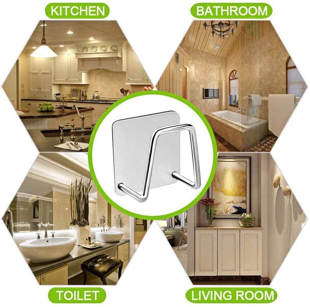 Stainless Steel Sponge Holder with Hook - Quick Drying Rustproof Kitchen Sponge Caddy for Sink, Waterproof Soap Dish & Sponge Storage (2 Pack) - Perfect for Kitchen, Bathroom & RV Organization