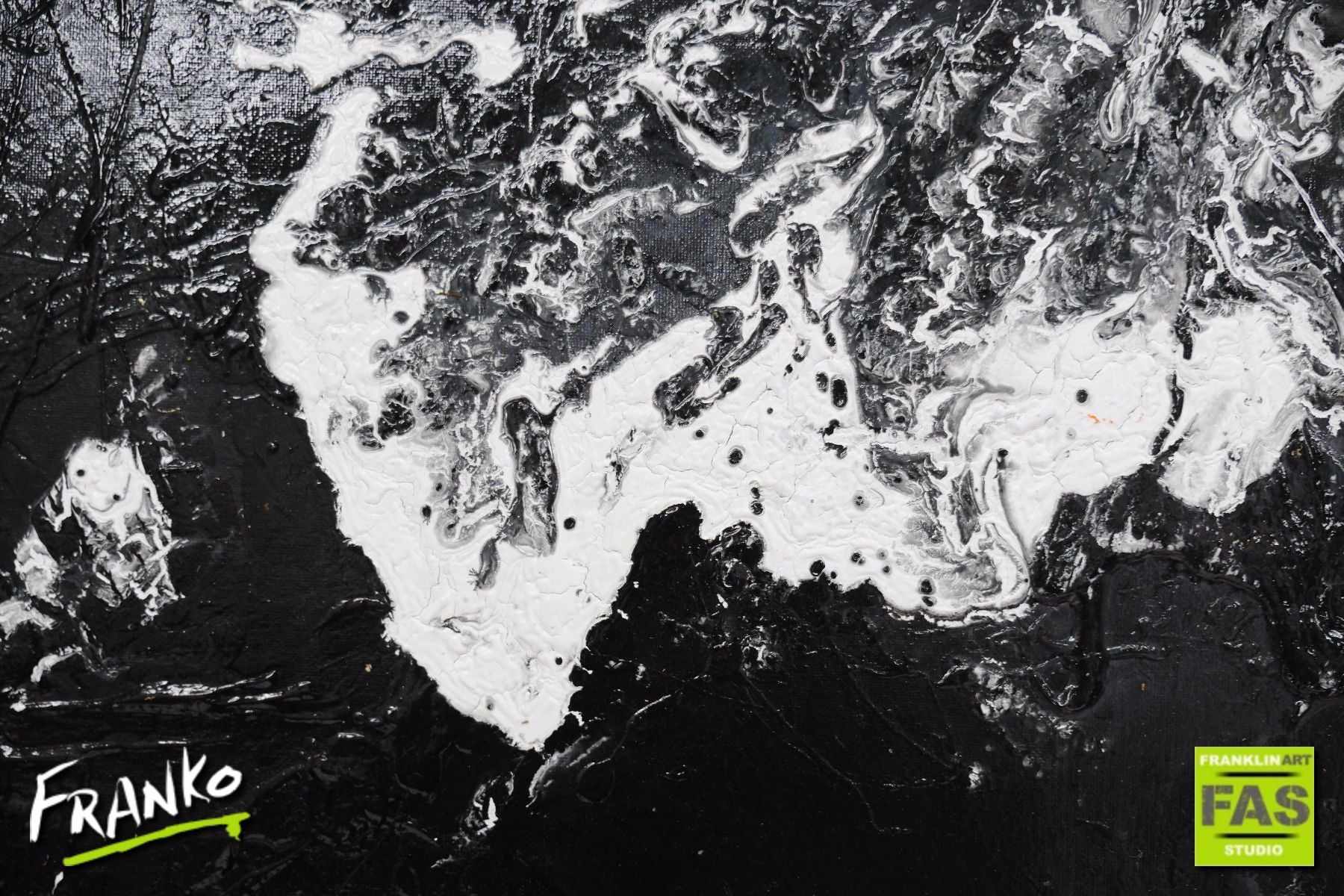 120cm x 120cm Black Abstract Canvas Painting - Modern Dark Night Wall Art for Living Room & Bedroom Decor