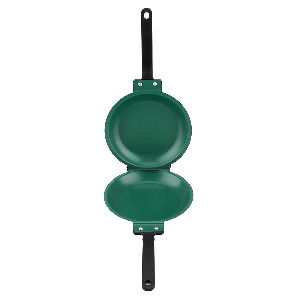 Non-Stick Ceramic Double-Sided Pancake Pan - Green Shell-Shaped Frying Pan for Perfect Pancakes, Crepes & Eggs | Ideal for Breakfast, Brunch & Family Cooking