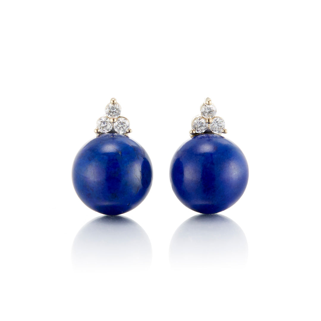 Lapis Lazuli & Diamond Madison Earrings - Elegant Dangle Earrings for Women, Perfect for Weddings, Parties & Special Occasions