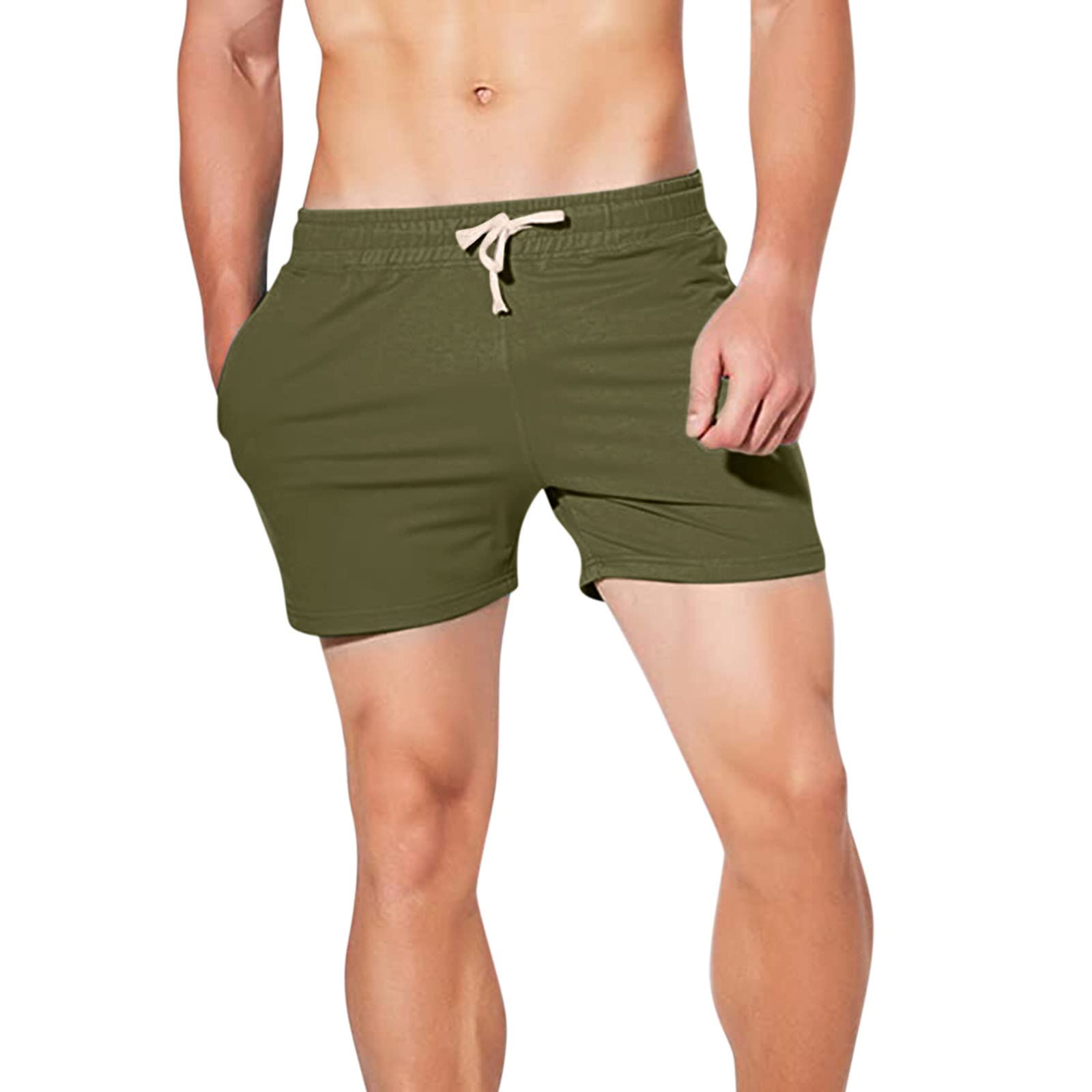 Men's Athletic Shorts with Drawstring - Stretch Gym Workout Running Shorts for Men - Comfortable Breathable Casual Shorts with Pockets - Perfect for Jogging, Training & Everyday Wear