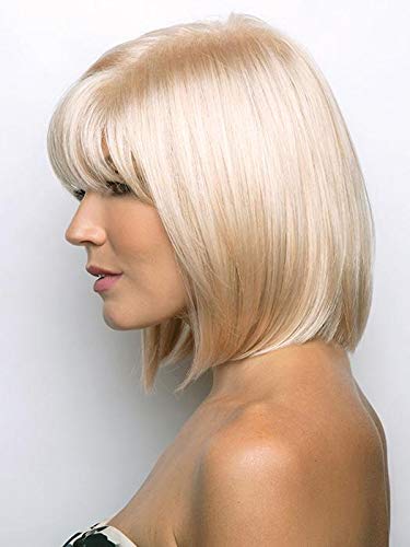 Alva Wig Capuccino Brown - 9.4 Inch Bob Cut with Tapered Fringe, Synthetic Fiber Wig with Natural Movement & Straight Hair Bundle (Includes MaxWigs Hairloss Booklet) - Perfect for Daily Wear, Cosplay, and Hair Loss Solutions