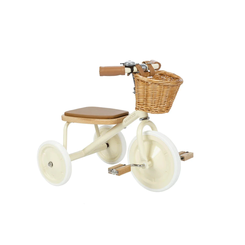 BANWOOD Cream Trike - Classic Retro Tricycle for Kids & Toddlers | Perfect for Outdoor Play, Park Rides & Neighborhood Adventures