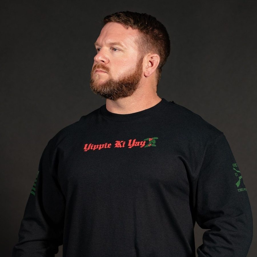 Yippie Ki Yay 2.0 Black Long Sleeve T-Shirt - Casual Wear & Street Style Fashion for Men