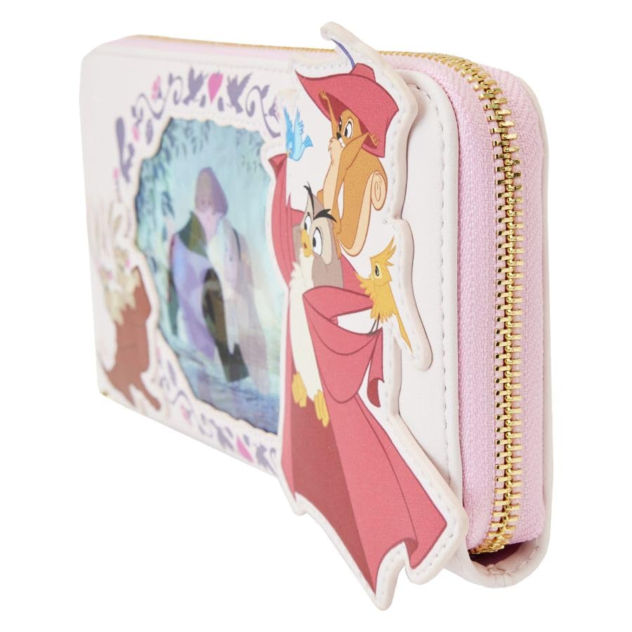 Disney Sleeping Beauty Princess Aurora Lenticular Wristlet Wallet - Loungefly Official - Crossbody Clutch for Women - Perfect for Theme Parks, Cosplay & Disney Collectors