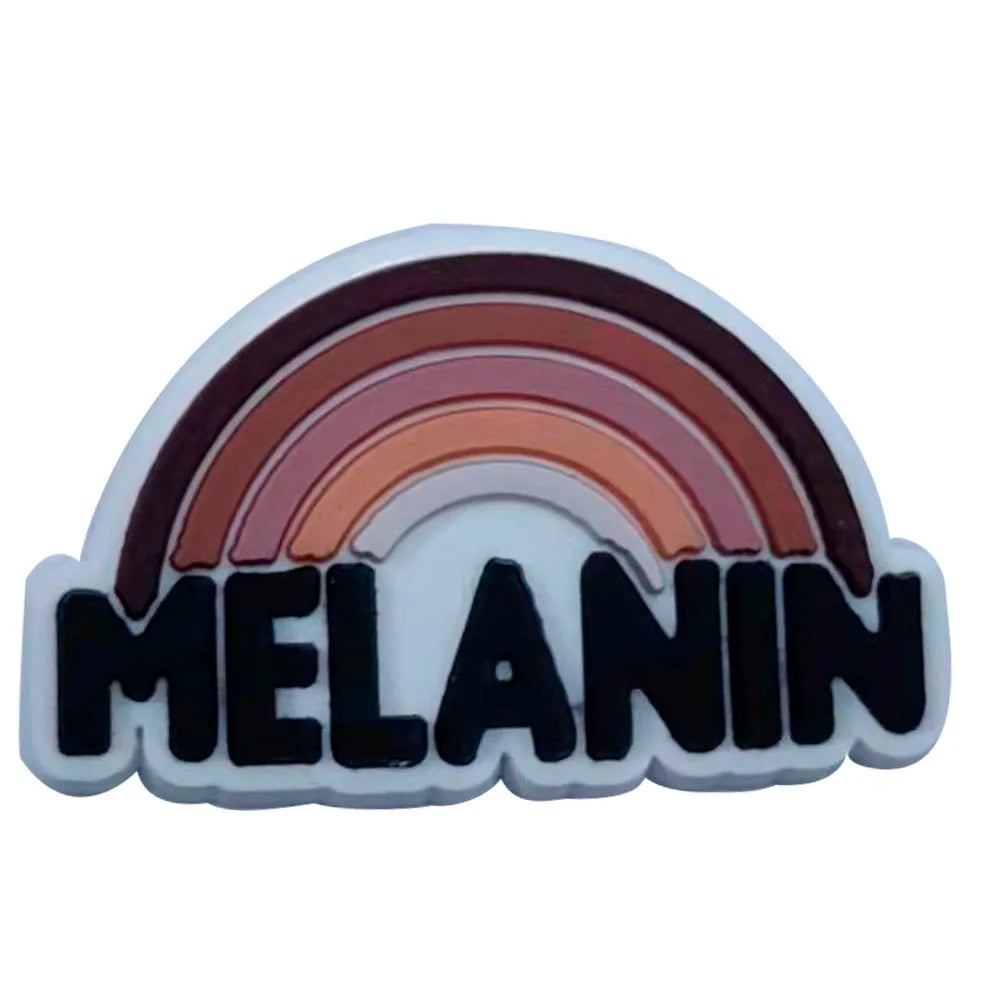 1PCS PVC Cute Cartoon Shoe Charms - Melanin Black Girl Boss Buckle Clog Ornaments - Handmade 