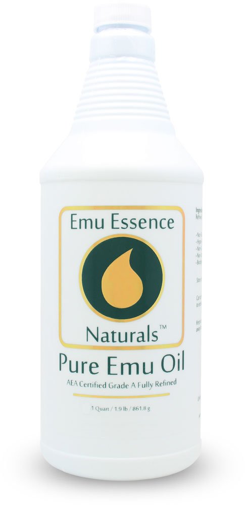 Pure Emu Oil 32 oz - AEA Certified 100% Natural Moisturizer for Skin & Hair Care - Perfect for Dry Skin Relief, Joint Pain, and Eczema Treatment