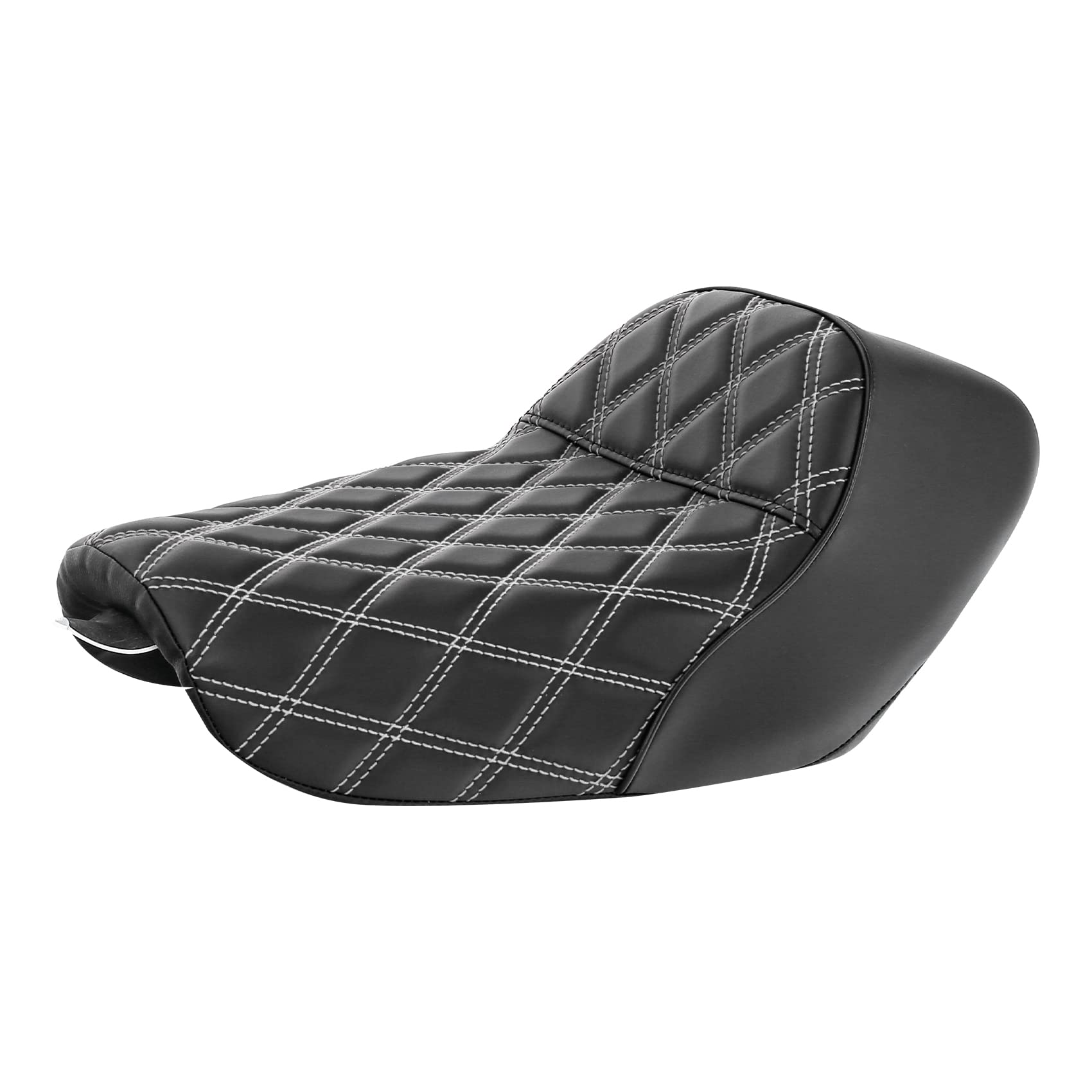 C.C. RIDER Solo Seat Spring Bracket for Harley Davidson Sportster Iron 883 & 1200, XL883 & XL1200 (2010-Present) - White Stitching - Perfect for Custom Motorcycle Upgrades and Comfortable Riding