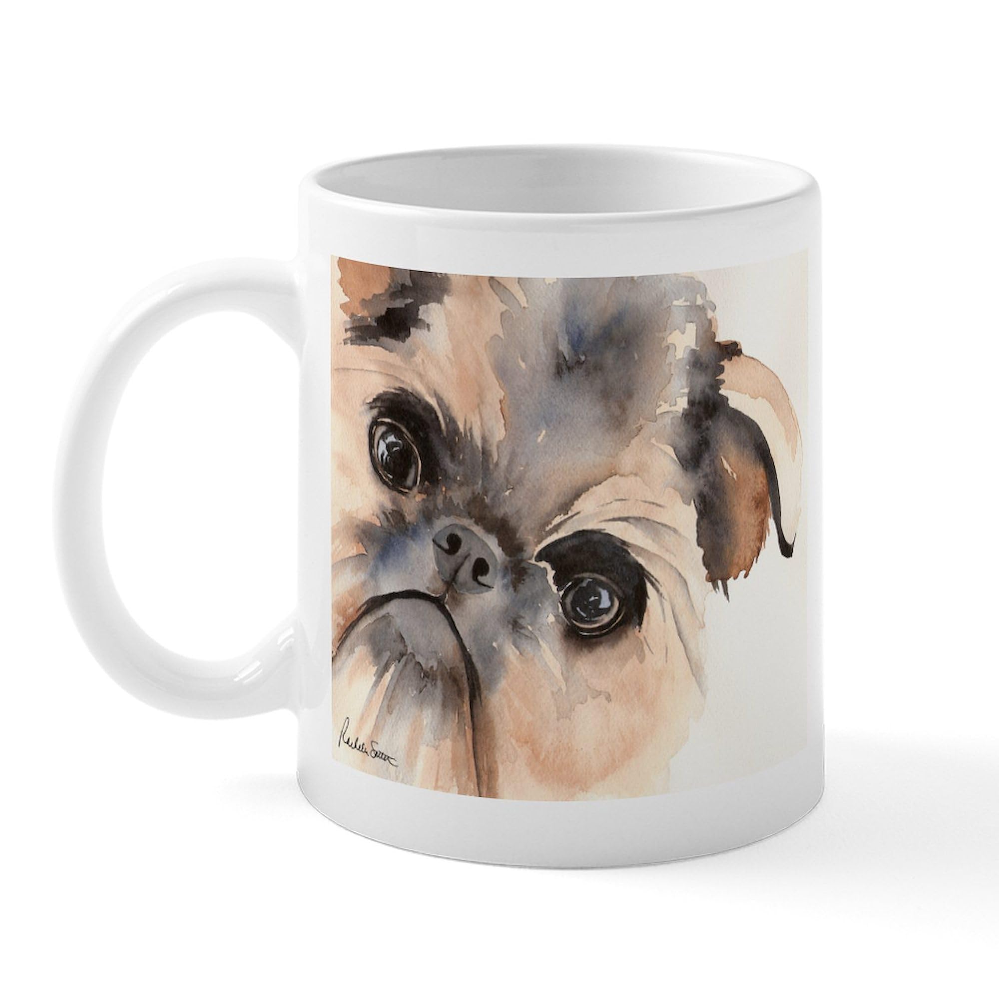 Brussels Griffon Ceramic Coffee Mug 11 oz (325 ml) - Funny Dog Lover Gift for Home, Office & Travel - Perfect for Tea, Hot Chocolate & Coffee Lovers