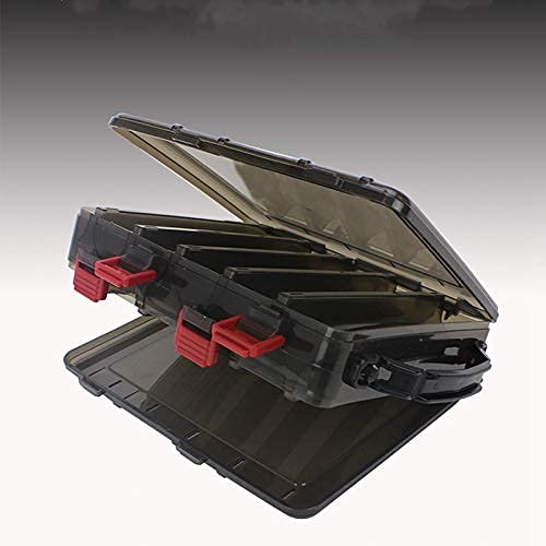 OriGlam Waterproof Fishing Lure Storage Box - Double Sided 10 Compartment Tackle Organizer for Fly Fishing & Vest - Durable Fishing Gear Accessories for Outdoor Anglers & Boat Trips