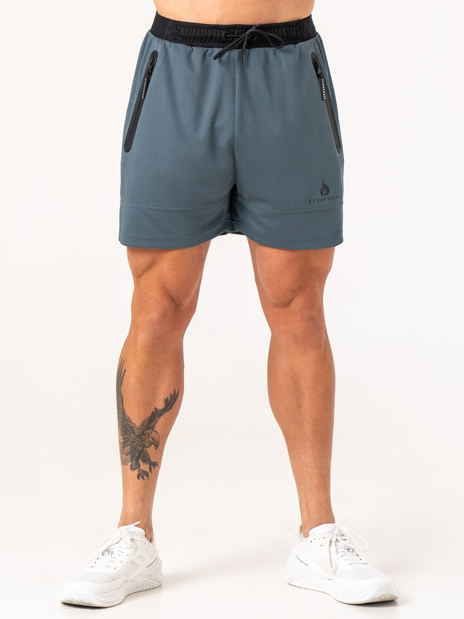 High-Performance Energy Mesh Shorts for Men - Breathable & Quick-Dry Petrol Color - Perfect for Running, Gym Workouts & Outdoor Activities