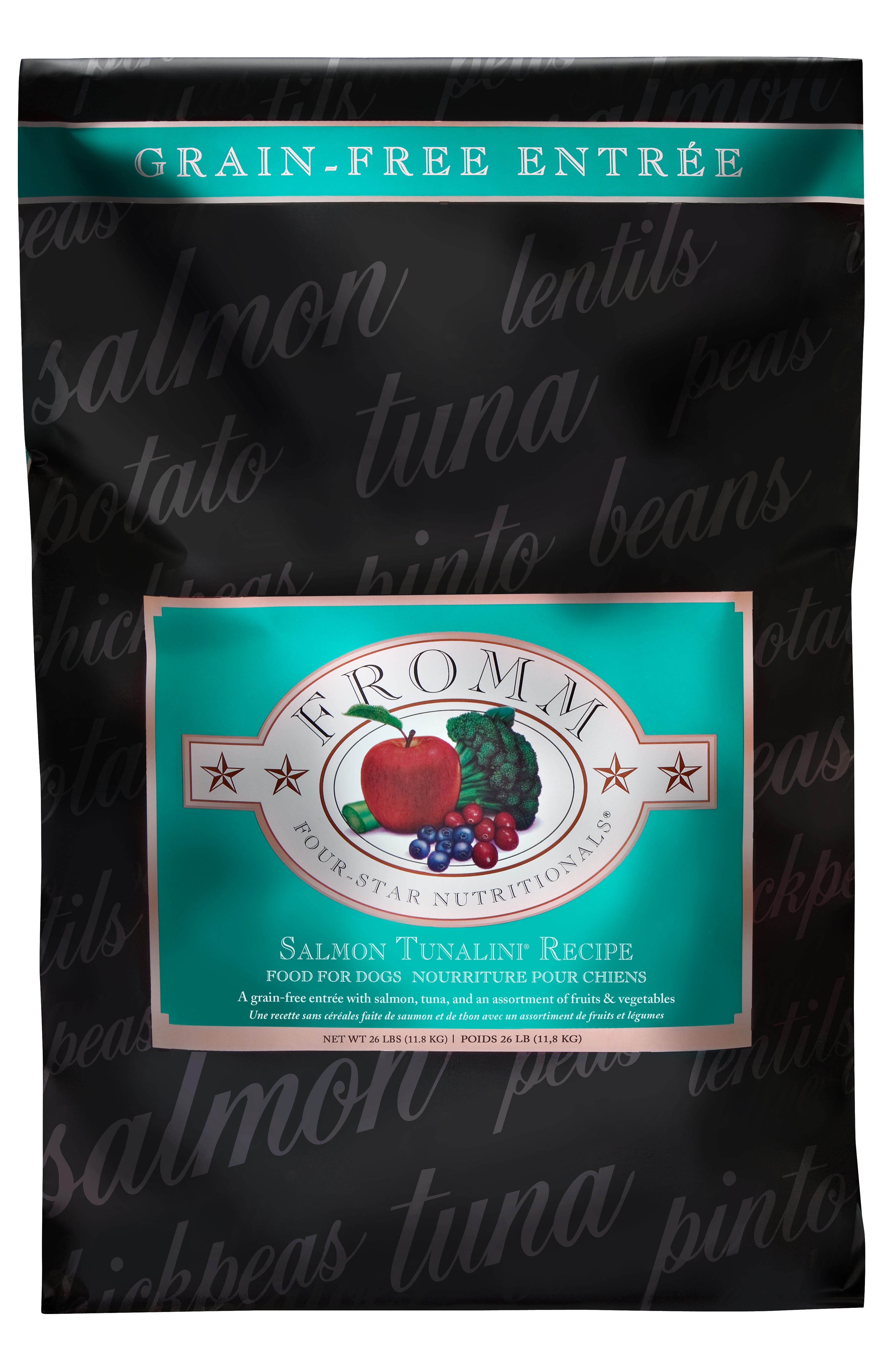 Fromm Four Star Grain Free Dry Dog Food - Salmon & Tuna Recipe - High Protein, Natural Ingredients for Adult Dogs - Perfect for Sensitive Stomachs & Allergies - Indoor & Outdoor Feeding