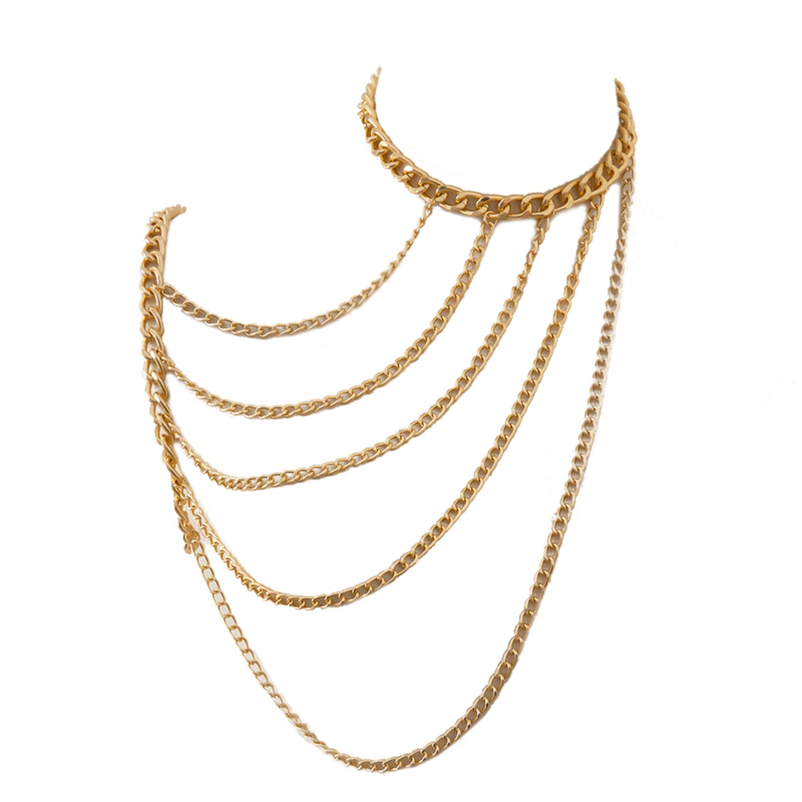 mayDONG Elegant Shoulder Tassel Clavicle Chain - Gold Body Chain Jewelry for Women | Perfect for Parties, Weddings, and Beach Vacations