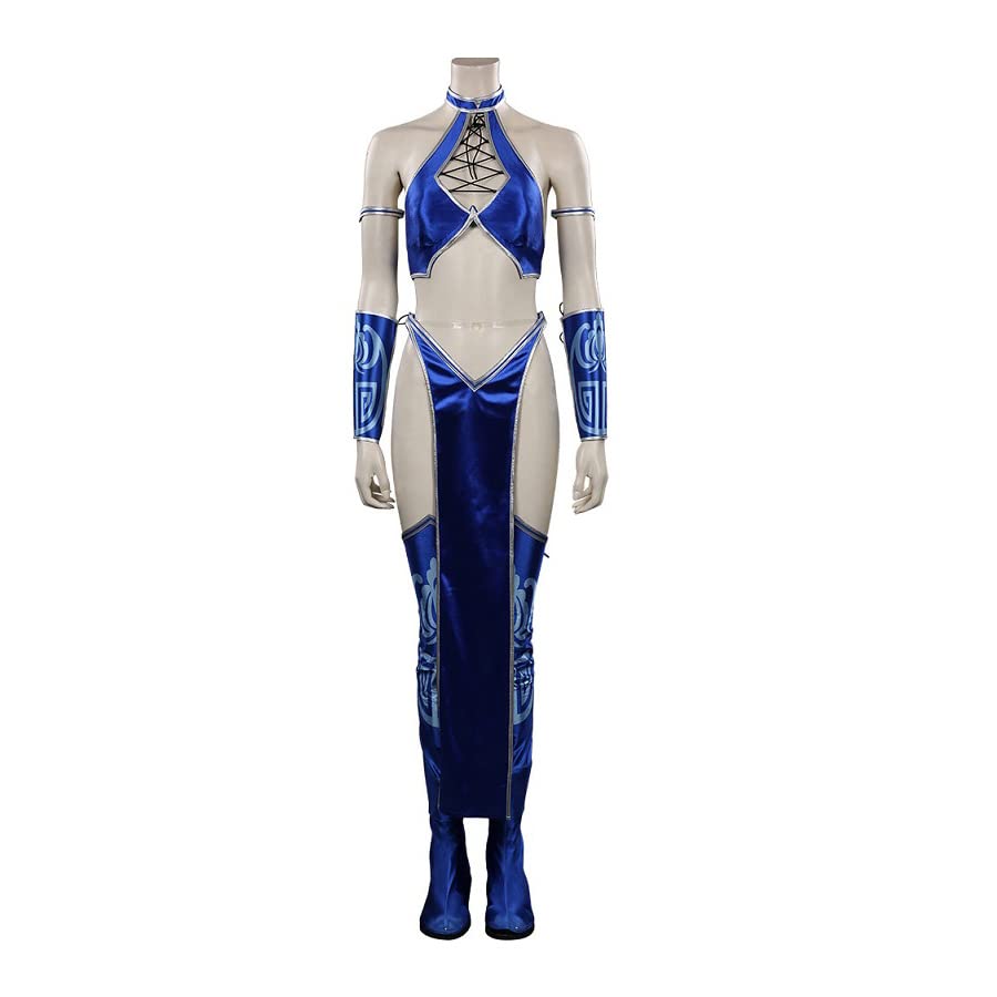 Women's Split Cosplay Costume Set with Wristbands, Arm Accessories & Stockings - Anime Lingerie Outfit for Halloween, Cosplay Events & Photoshoots