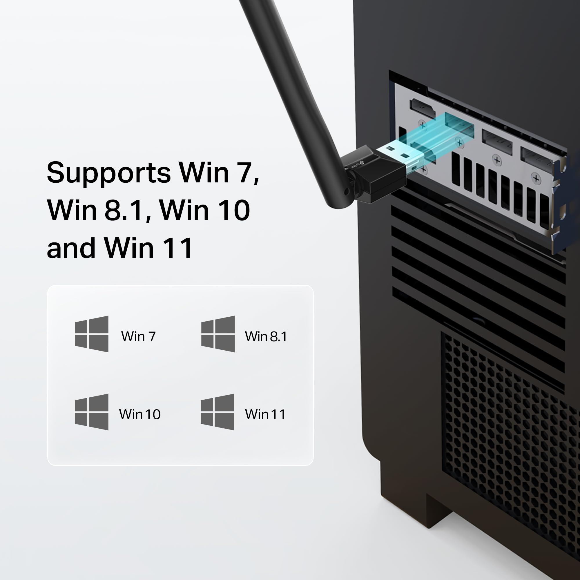 TP-Link UB500 Plus USB Bluetooth 5.3 Adapter for PC - Long Range Wireless Receiver with Adjustable Antenna, Plug and Play, Compatible with Windows 11/10/8.1/7, Desktop, Laptop, PS5/PS4/Xbox Controller - Perfect for Gaming, Video Streaming & Wireless Audio