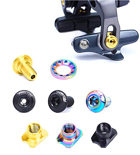 Premium RISK Titanium Alloy Screw & Bolt Set for Road Bike C Brake UT - Lightweight Durable Bicycle Brake Repair Kit for Cycling Maintenance & Upgrades