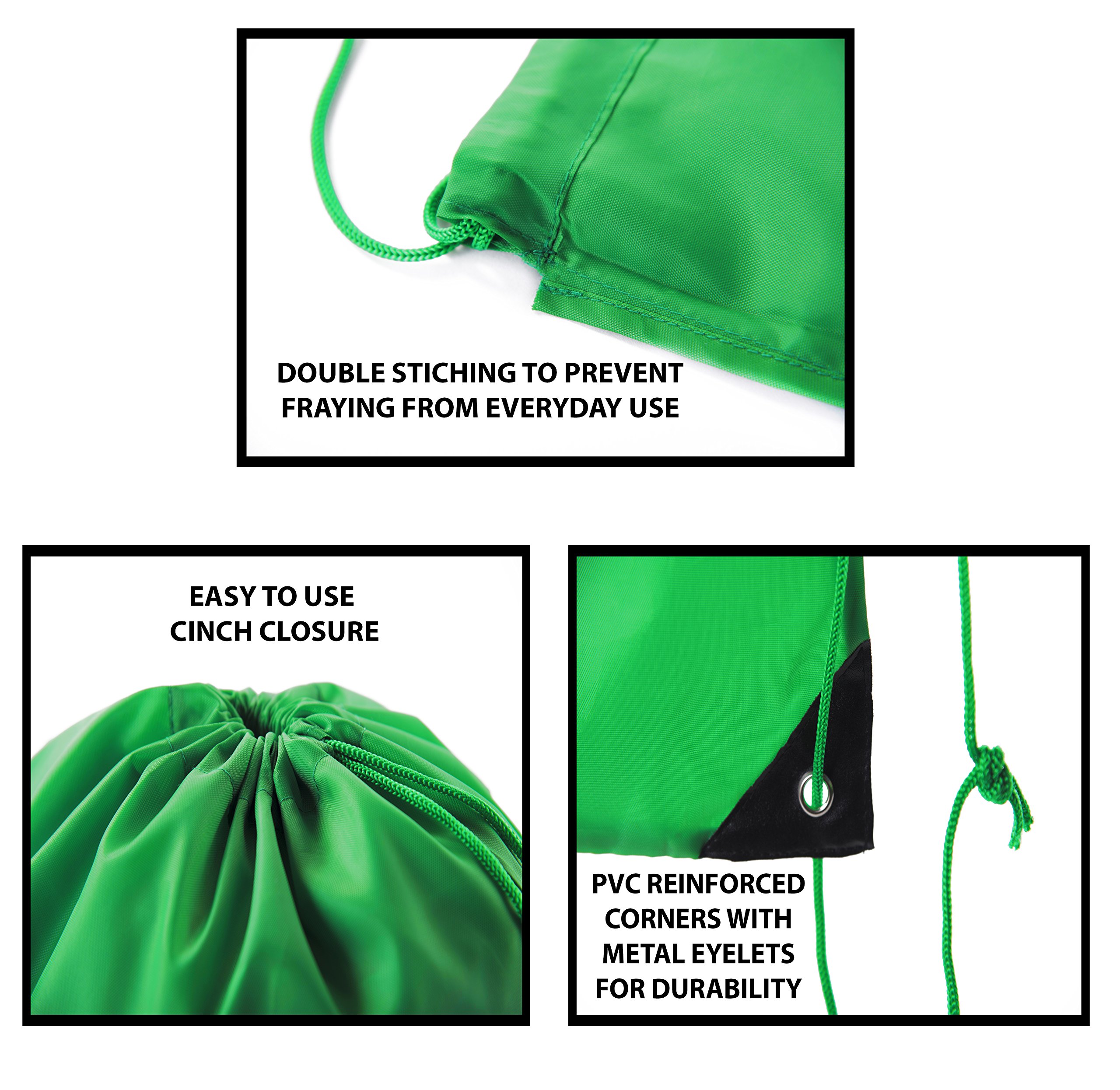 Mato & Hash Drawstring Bulk Bags - Durable Cinch Sacks & Backpack Pull String Bags in 15 Colors | 1PK to 100PK Options | Perfect for School, Gym, Travel & Storage
