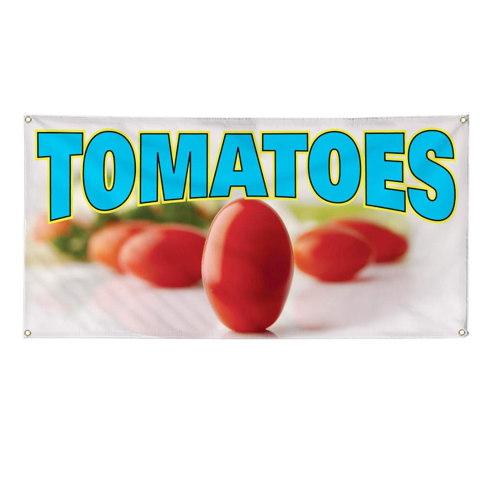 Custom Weatherproof Vinyl Banner - 60x144 Inches with 10 Grommets | Durable Outdoor Advertising Sign for Business, Yard, and Industrial Use | Perfect for Tomato Farms, Events, and Promotions