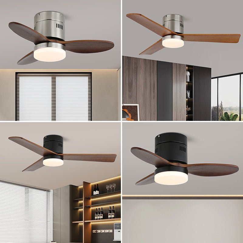 Aeroluxe Modern Ceiling Fan with LED Light Kit - Quiet Reversible 3 Blades, Remote Control - Perfect for Bedroom, Living Room, and Home Office