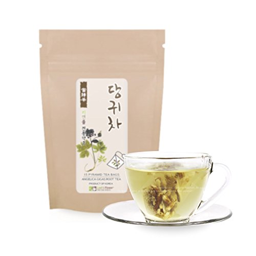 100% Natural Korean Angelica Root Herbal Tea - 15 Pyramid Tea Bags | Organic Dang Gui Tea for Women's Wellness & Relaxation | Perfect for Stress Relief & Evening Rituals