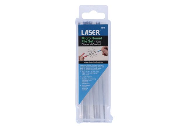 12-Piece Laser 8645 Micro Round Diamond Coated File Set for Jewelry Making, Nail Art, and Precision Metalworking – Professional Grade Tools for Craftsmen and DIY Enthusiasts