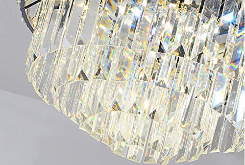 42 Inch Modern Crystal Ceiling Fan with LED Lights & Remote Control - 3 Adjustable Light Settings, Retractable Blades, Elegant Fandelier Design for Dining Room, Living Room, Bedroom | Perfect for Home Decor, Indoor Cooling & Ambient Lighting