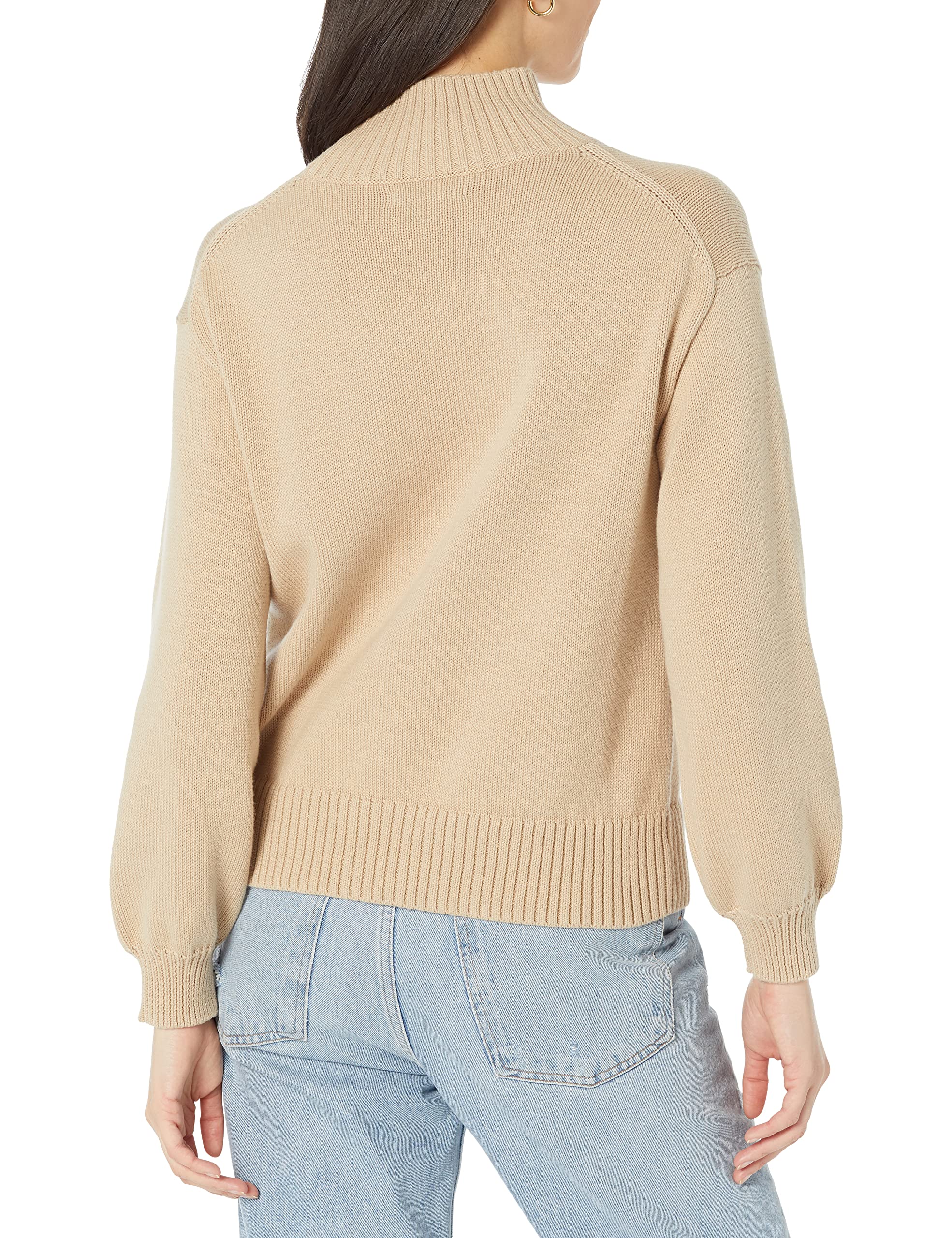 Amazon Essentials Women's Cotton Sweaters - Soft Funnel Neck Pullover, Plus Size & Regular Sizes, Perfect for Casual Wear & Layering in Fall & Winter