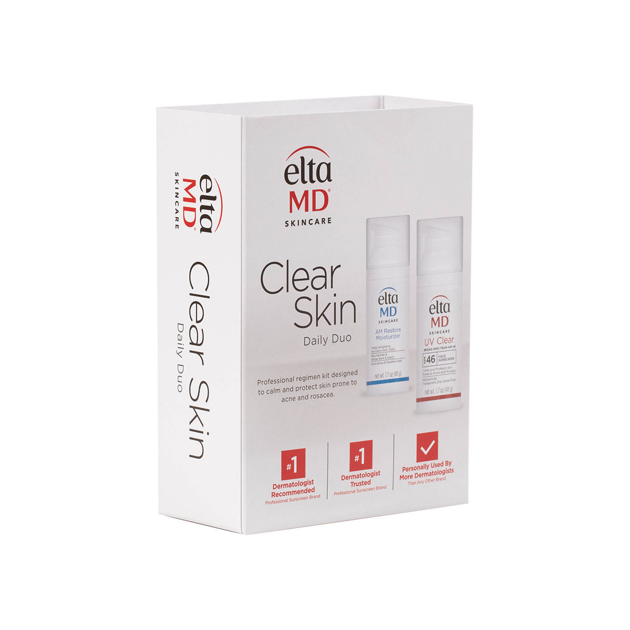 Clear Skin Daily Duo Kit - Acne Treatment & Moisturizing Set for Face Care - Perfect for Morning & Night Skincare Routine