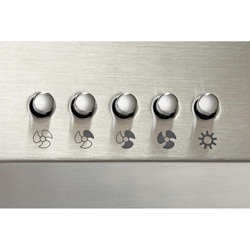 Stainless Steel Arched Glass Wall Mount Range Hood B5636SS - Modern Kitchen Ventilation for Gas & Electric Stoves