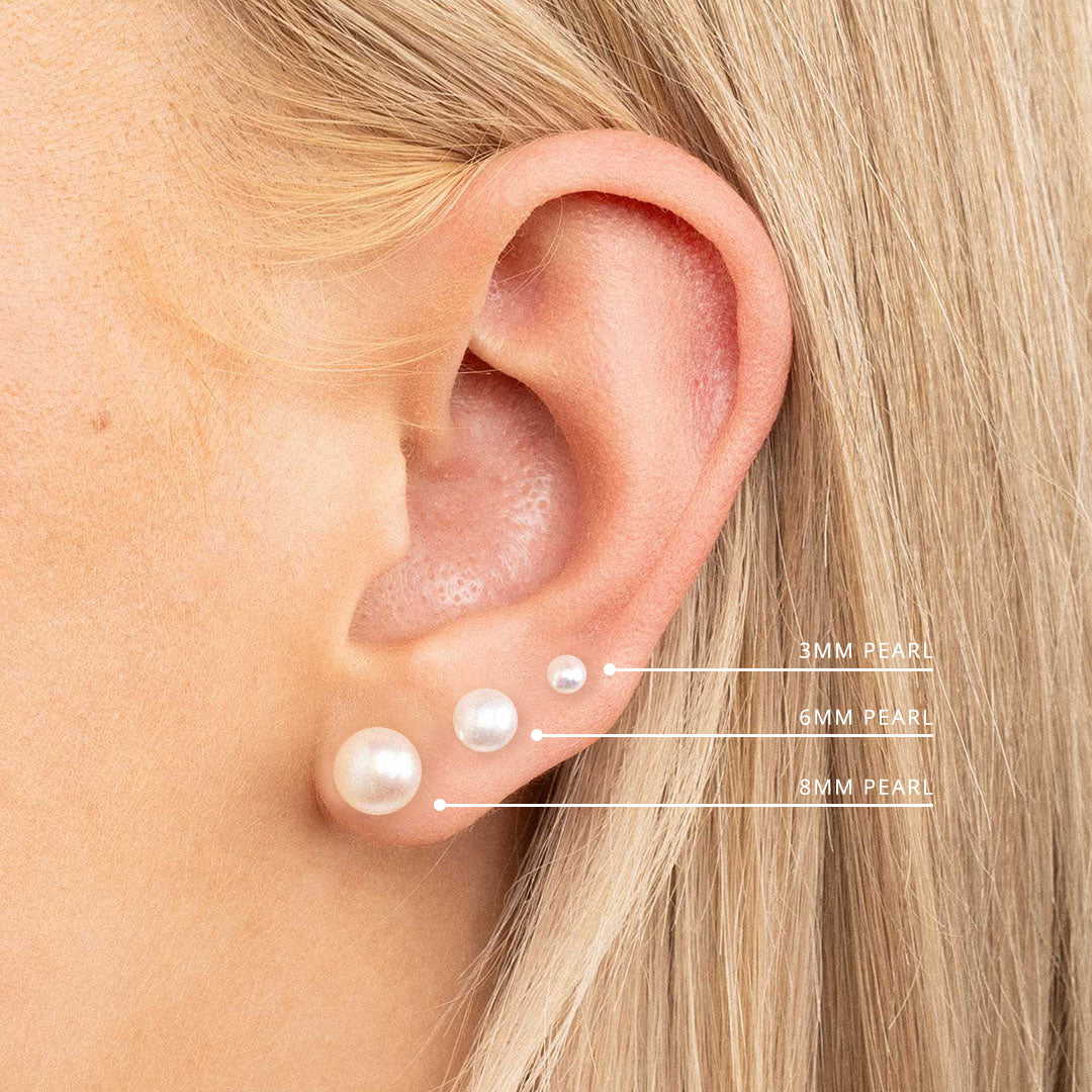 Lulu Pearl Stud Earrings - Natural Stone Jewelry for Women, Gift for Her | Perfect for Weddings, Parties & Everyday Wear
