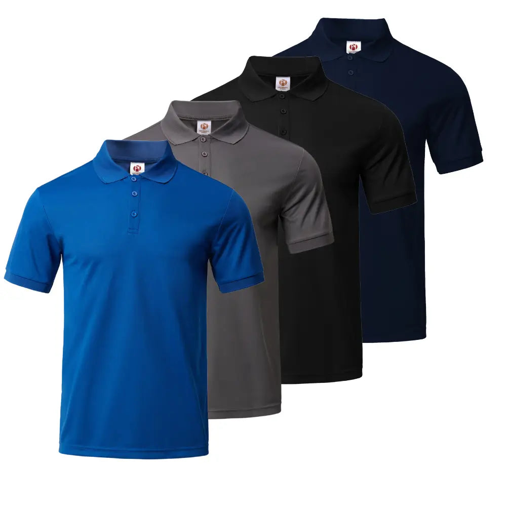 4 Pack Men's Collared Shirts - Comfortable Business Casual Button Down Shirts for Office, Work & Formal Events | Wrinkle Resistant & Breathable Fabric