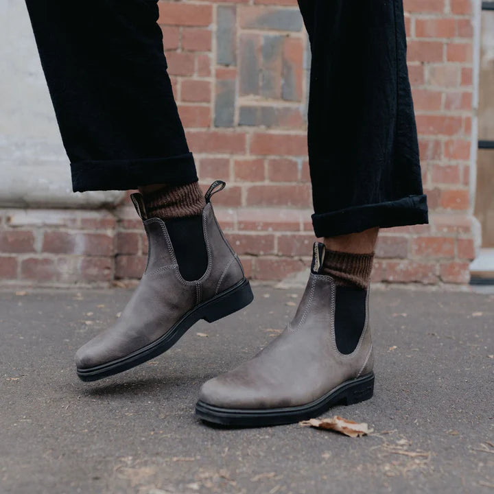 Blundstone 1395 Chelsea Boots - Steel Grey Leather Dress Boots for Men & Women | Comfortable & Stylish for Work, Casual Wear & Outdoor Activities