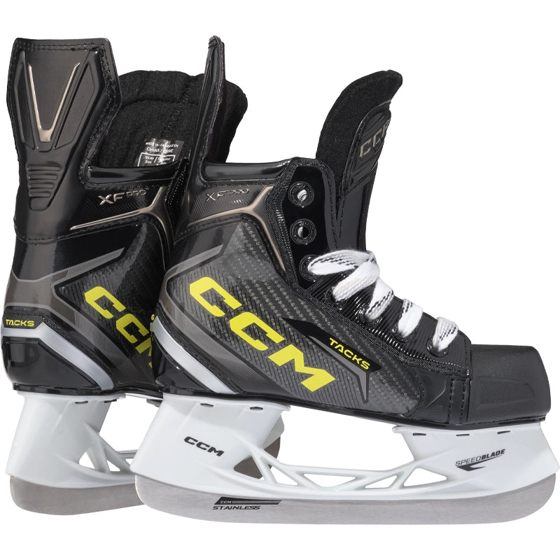 CCM Tacks XF Pro Youth Ice Hockey Skates - Lightweight Performance Skates for Kids & Teens - Perfect for Hockey Games, Practice & Training