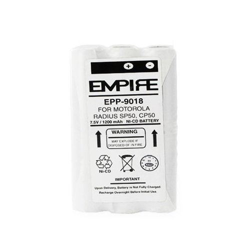 Empire 2-Way Radio Battery for Motorola HNN9018 - Ni-CD 7.2V 1200mAh High Capacity Replacement Battery - Perfect for Construction, Security & Outdoor Communication