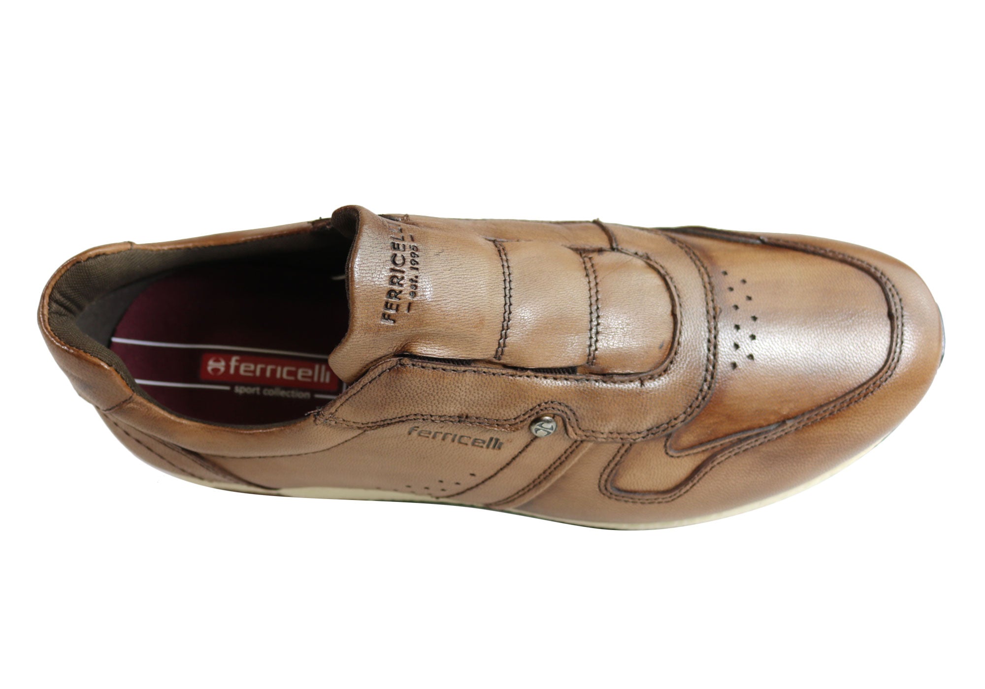 Ferricelli Carlo Men's Leather Slip-On Casual Shoes - Handmade in Brazil - Comfortable Loafers for Work, Travel & Everyday Wear
