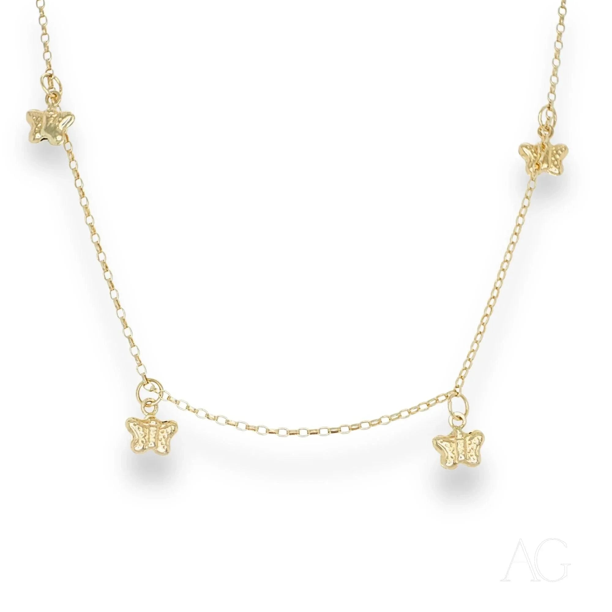 18K Gold Butterfly Charm Anklet - Elegant Adjustable Ankle Bracelet for Women - Perfect for Beach, Summer, and Boho Fashion Accessories