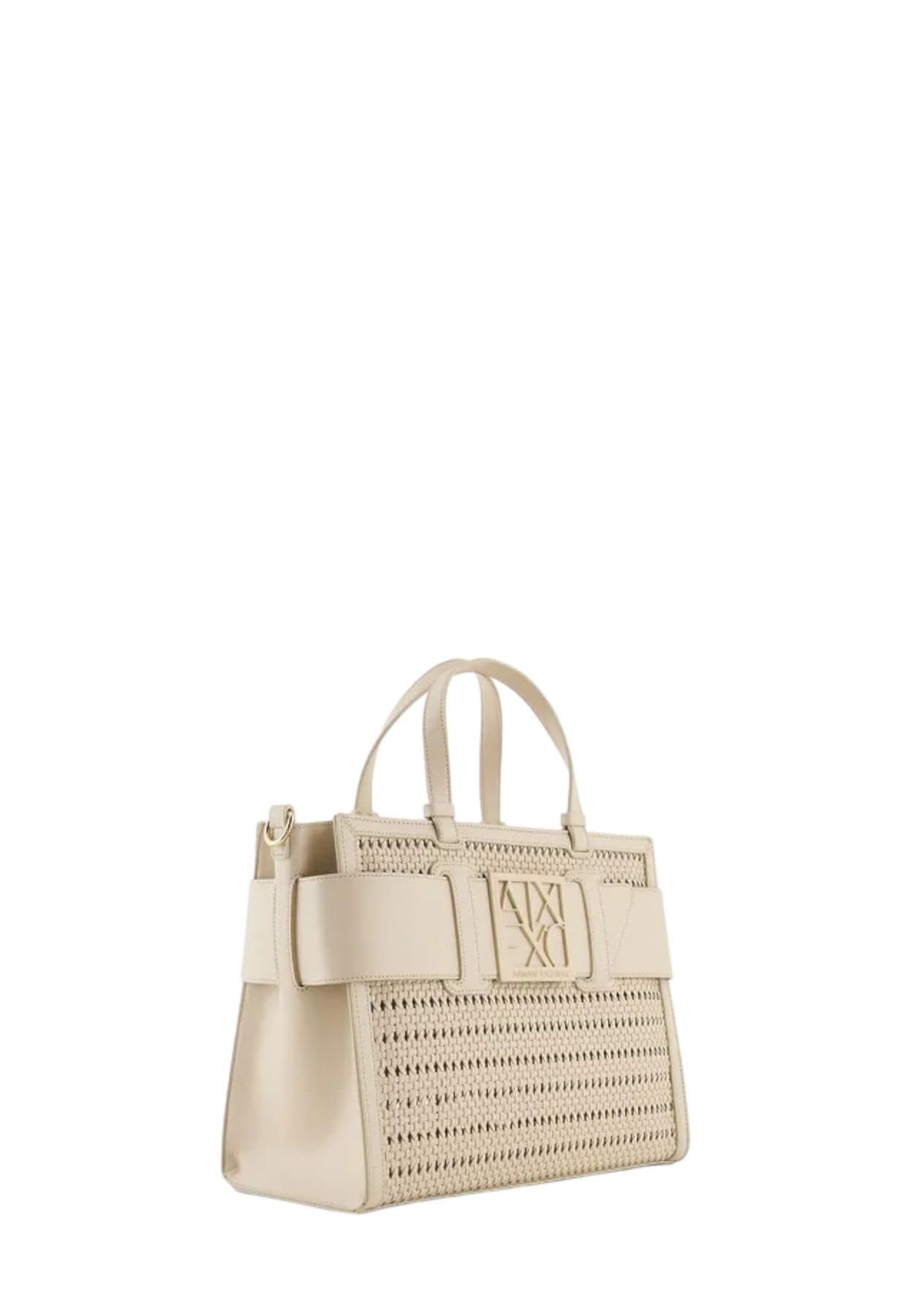 ARMANI EXCHANGE Susy Big Mesh Tote Bag in Dusty Ground - Stylish Women's Shoulder Handbag for Work, Shopping & Travel