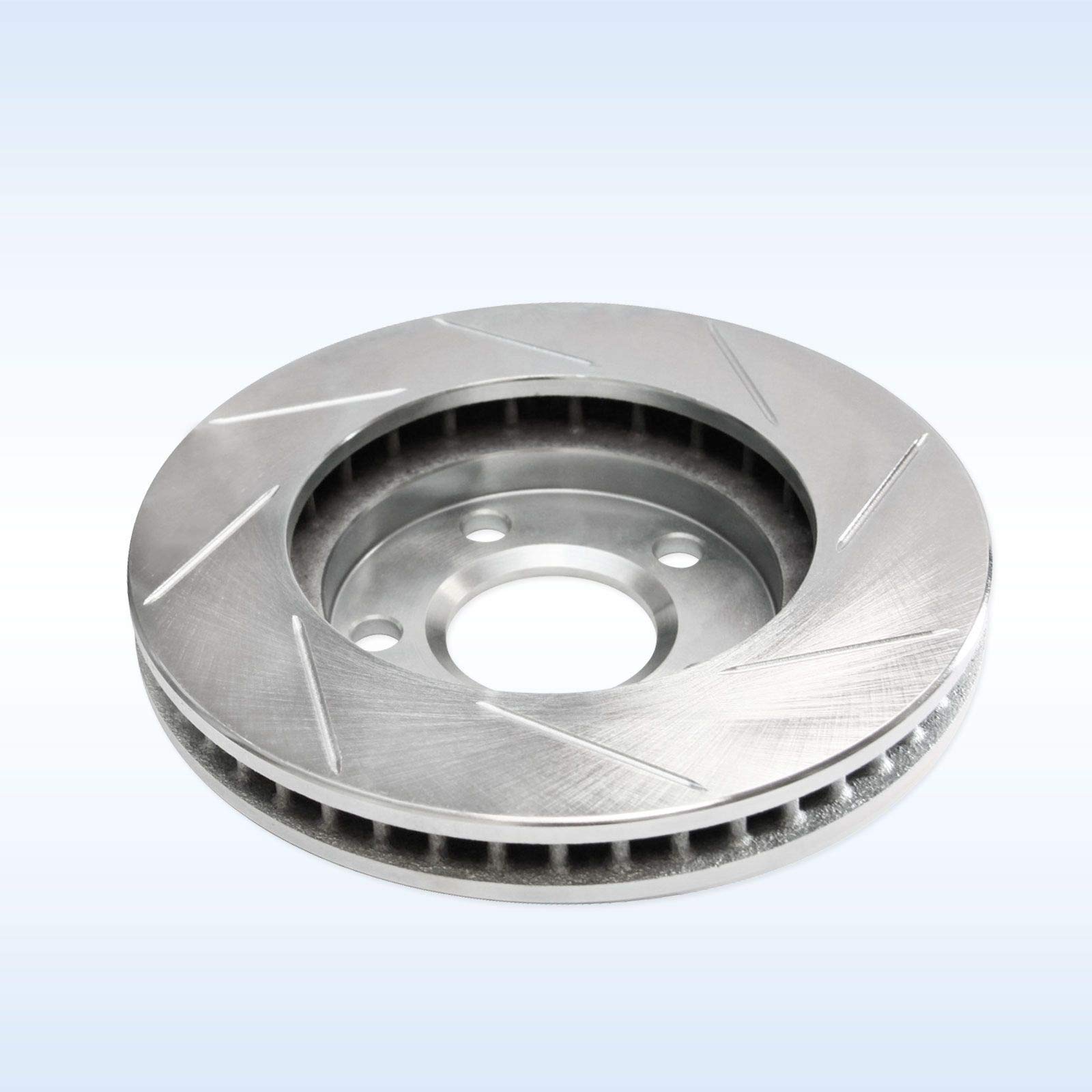 1994-1995 Toyota Celica Performance Rear Slotted Brake Rotors Kit with Semi-Metallic Brake Pads - Silver Zinc Coated for Enhanced Stopping Power | Perfect for Street Racing & Daily Driving