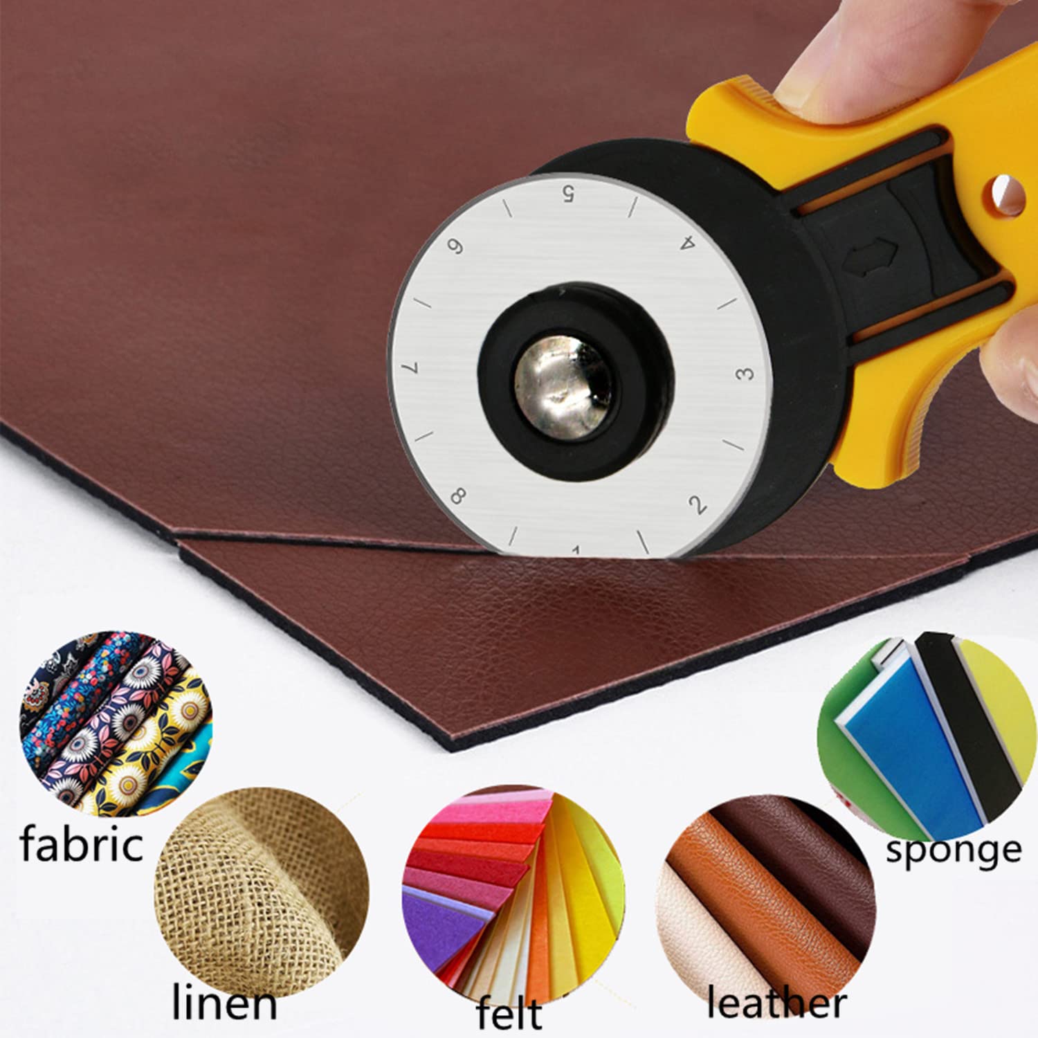 10 Pack 45mm Rotary Cutter Blades - Sharp Replacement Blades for OLFA, Fiskars Rotary Cutters - Perfect for Quilting, Sewing, Leather & Felt Crafts - Durable Fabric Cutting Tool for DIY & Professional Use