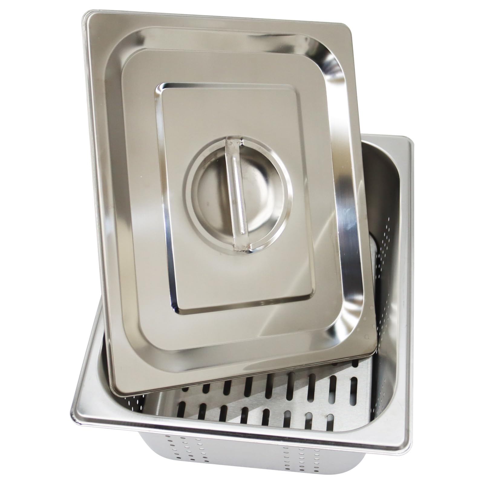Commercial Stainless Steel 2-Pan Hot Dog Steam Table Bun Warmer - 6-Inch Deep, Adjustable Temperature 0°F to 203°F, 110V - Perfect for Restaurants, Food Trucks, Catering & Warming Hot Dogs, Buns, Pizza, Hamburgers